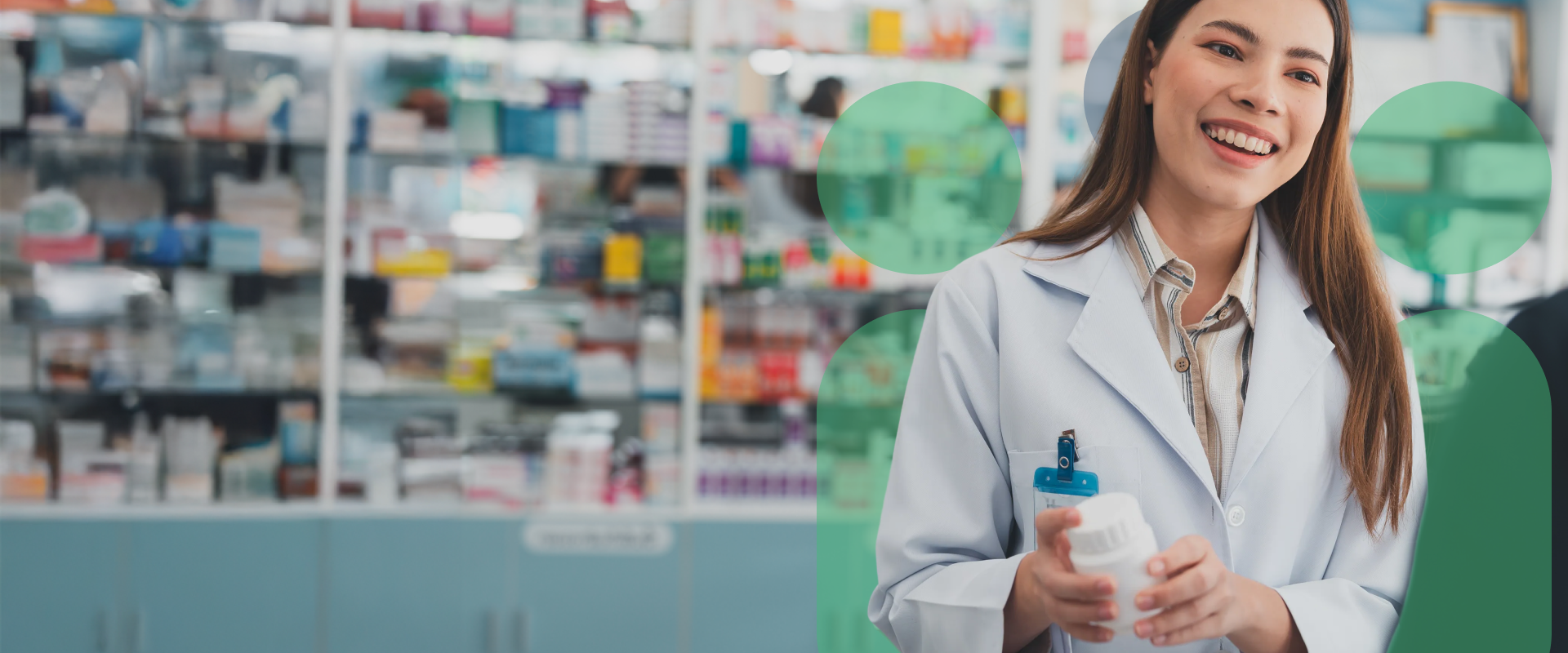 pharmacist smiling at customer