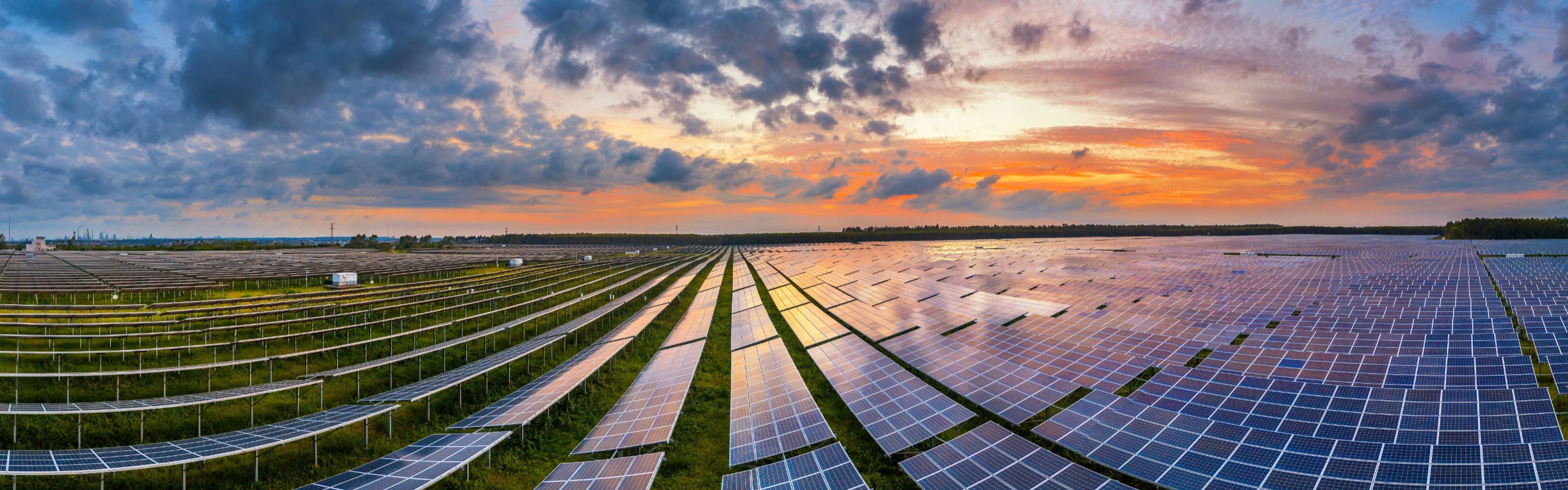 Concentrated sixty hectare solar farm in Yorkshire United Kingdom 