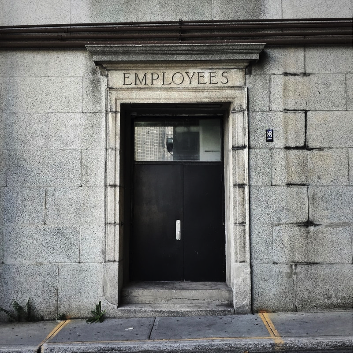 Back door with window to new candidates