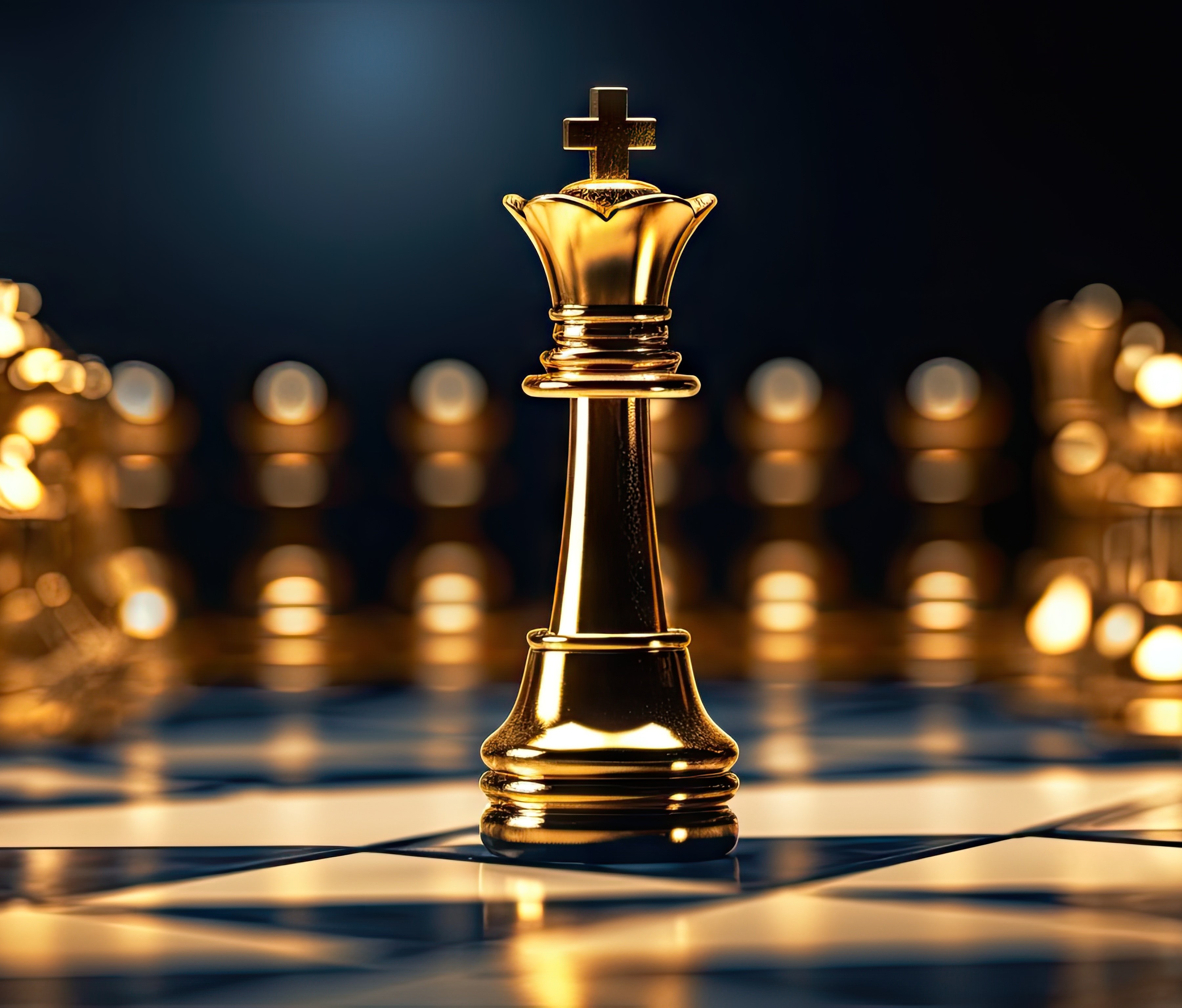 Golden King Chess Piece