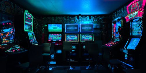 Neon games room