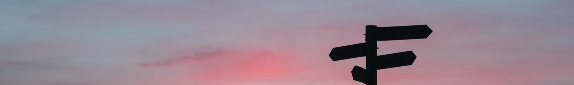 Street Sign Silhouette at Sunset Cropped