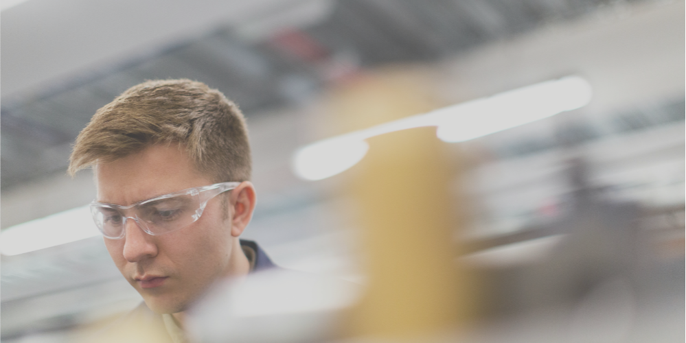 Engineer engaged in work