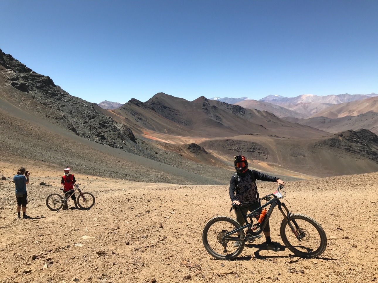 Richard Duke mountain biking in the high-altitude Andes, symbolizing resilience, strategic thinking, and pushing limits—values that shape DukeMed’s approach to MedTech hiring.