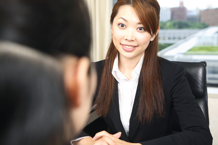 Businesswoman in an interview