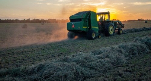 Tractor on a field