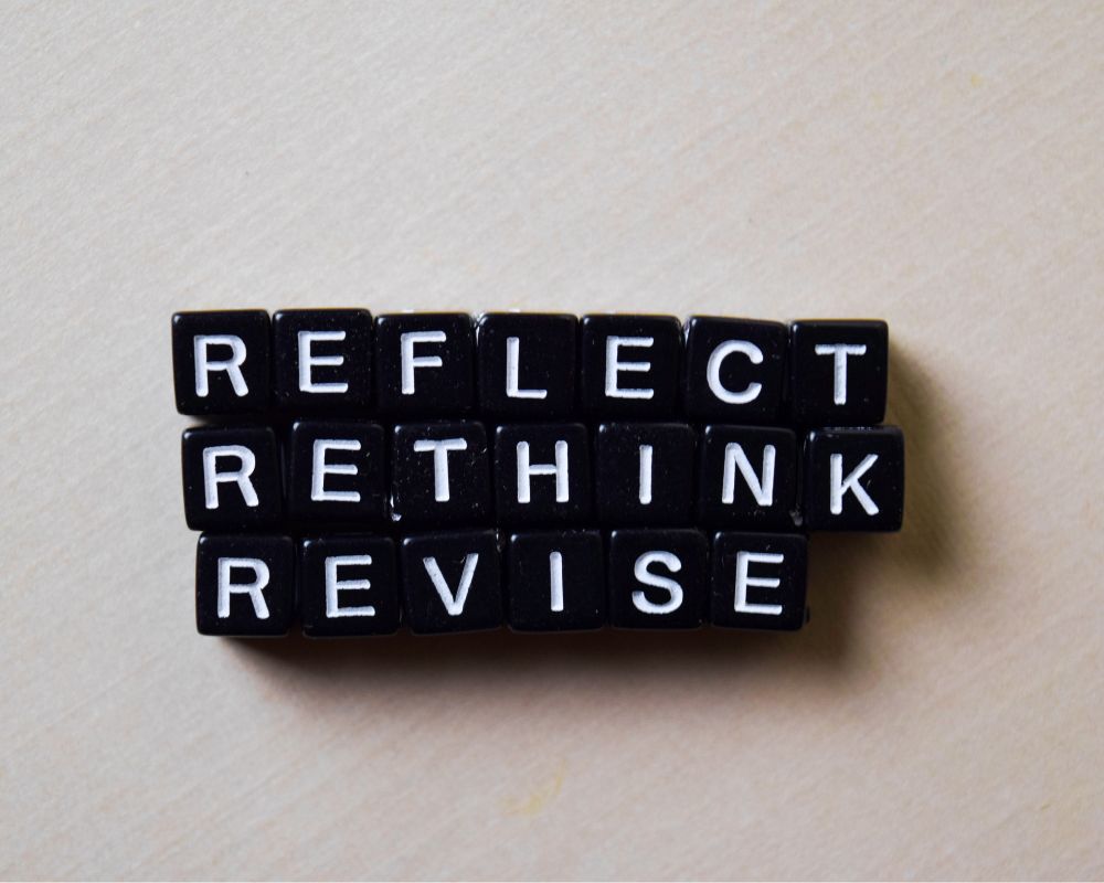 Reflect, rethink, revise in black blocks