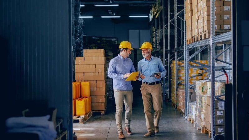 Warehouse Workers walking at work