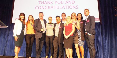 Team Talent receiving Best Large IT Recruiter award at the Australian Seek Annual Recruitment Awards 2013.