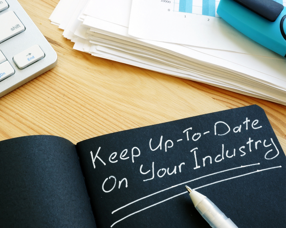 Keep up to date on your industry written in a book.