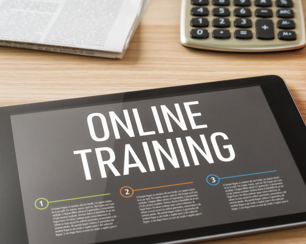 Online training on a tablet