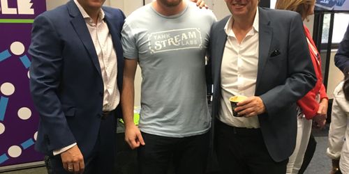 Talent CEO Mark Nielsen, Tank Stream Labs employee, and Talent Founder Richard Earl