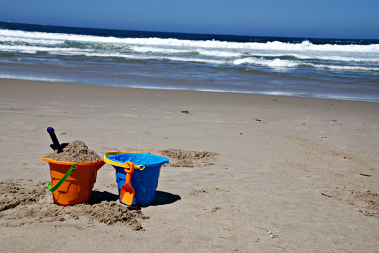 At The Beach With Buckets