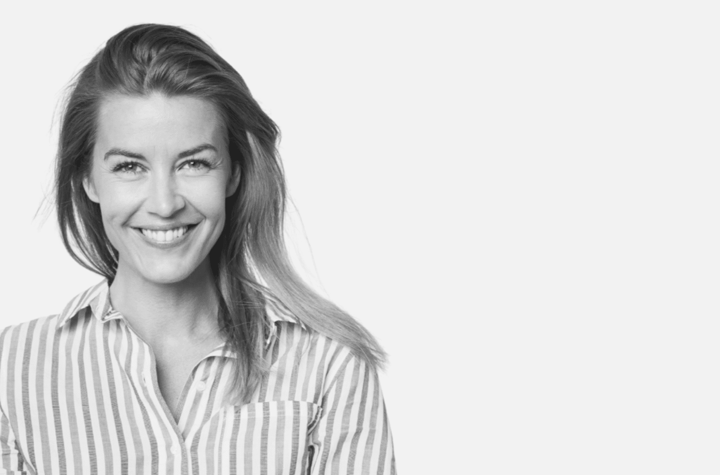 blonde woman smiling to camera recruitment candidate