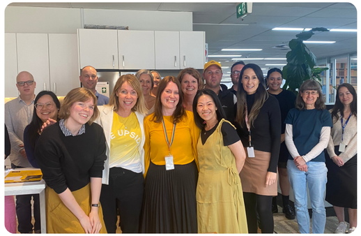 RUOK? Day happy colleagues wearing yellow