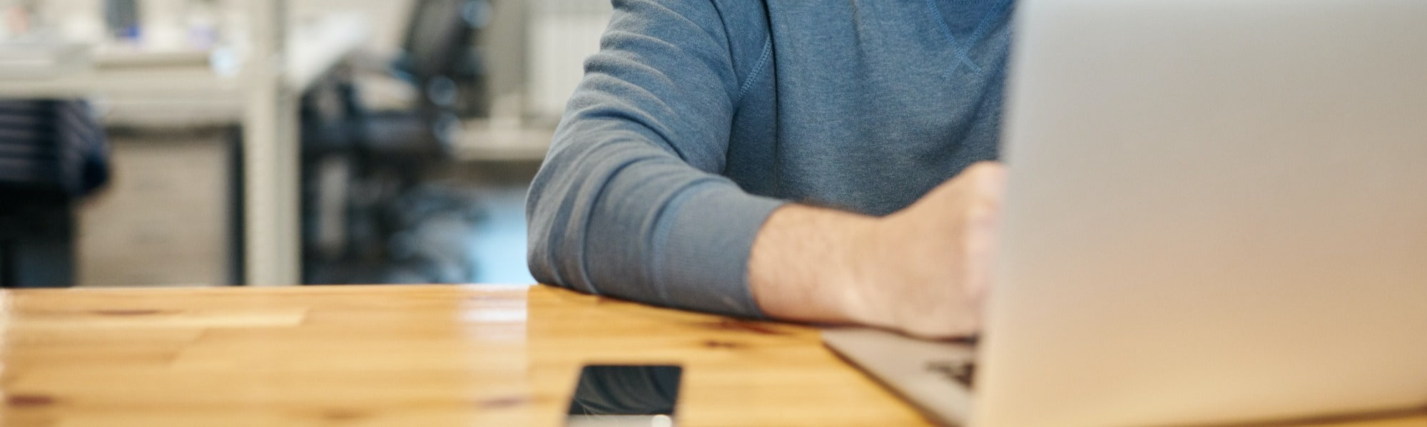 Person working on laptop