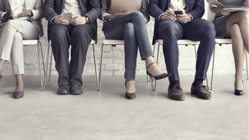 Business people waiting in waiting room for meetings and interviews