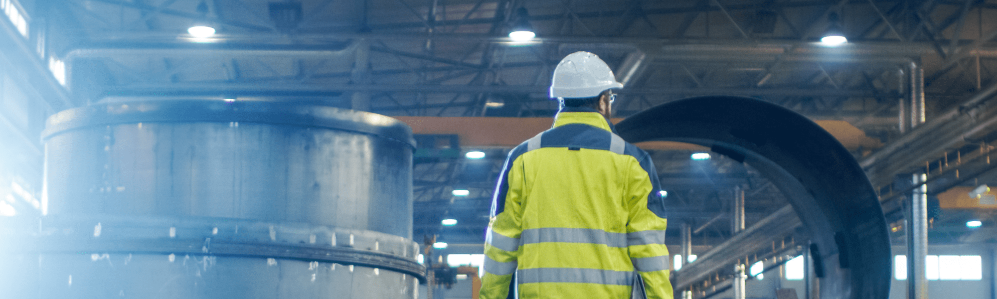 Worker in PPE at workplace