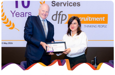 accepting award for ten years of DCR