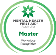 Mental Health First Aid Master logo.