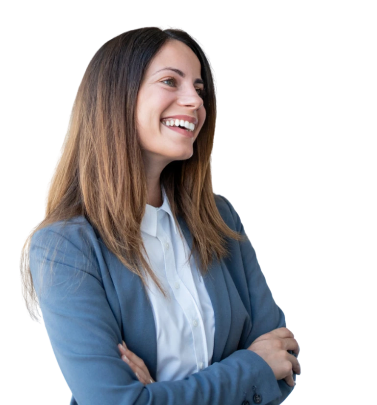 Girl Smiling with arms crossed