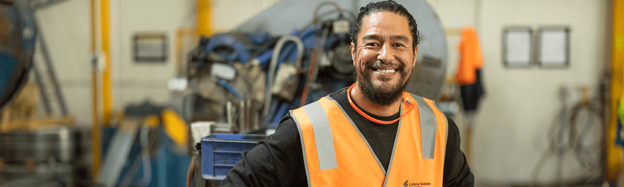 Labour Solutions Australia contractor in high vis vest