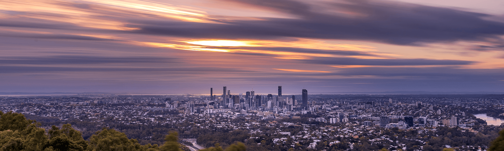 View of Brisbane west skyline