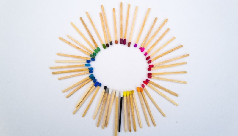 Colourful Matchsticks