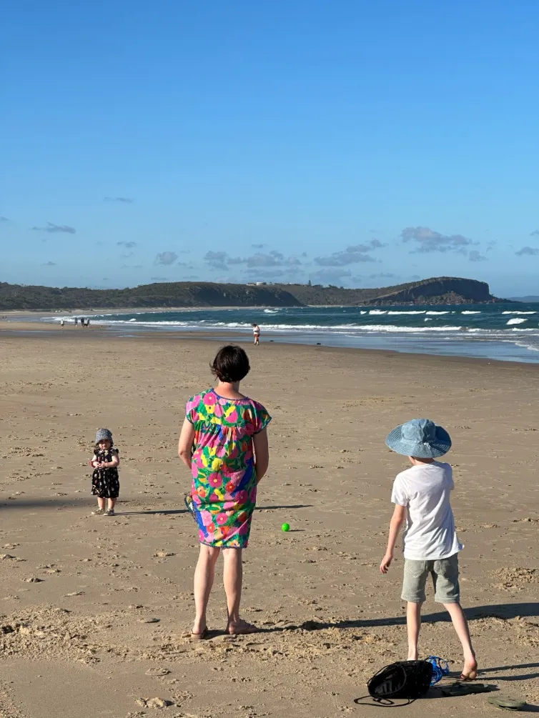 Family time at the beach