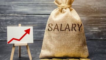 arrow pointing to salary increase