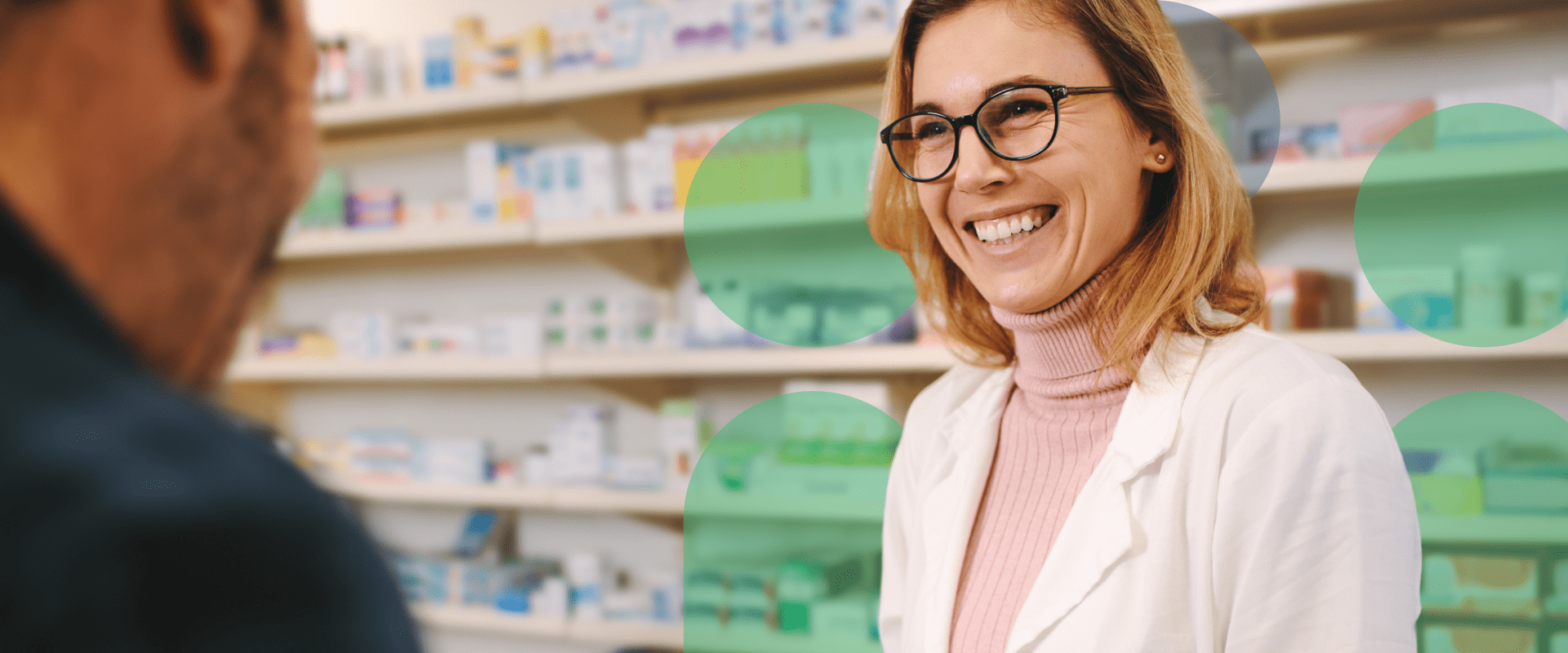 image of pharmacist with customer 